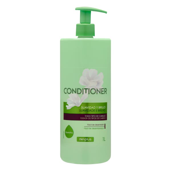Acondicionador Suavidad y Brillo Deliplus todo tipo de cabello con queratina 1