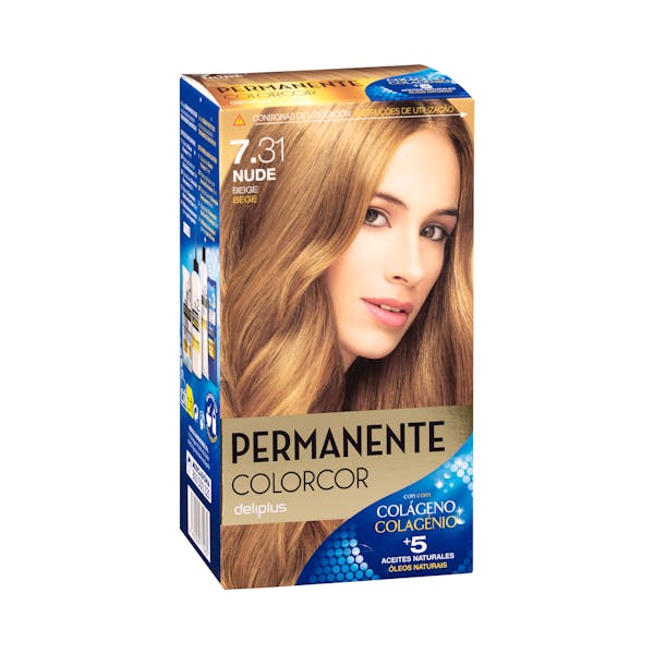 Coloración permanente 7.31 nude beige Deliplus Colorcor 1