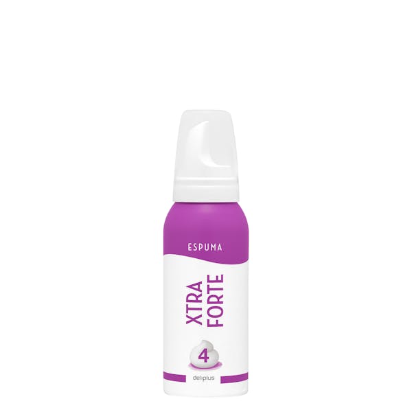 Espuma cabello Xtra Forte Deliplus fijación 4 tamaño viaje 1
